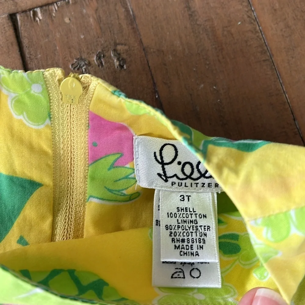 Lilly Pulitzer fruit salad colorful scalloped hem sleeveless dress